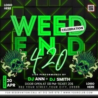 Weedend Celebration Publicação no Instagram template