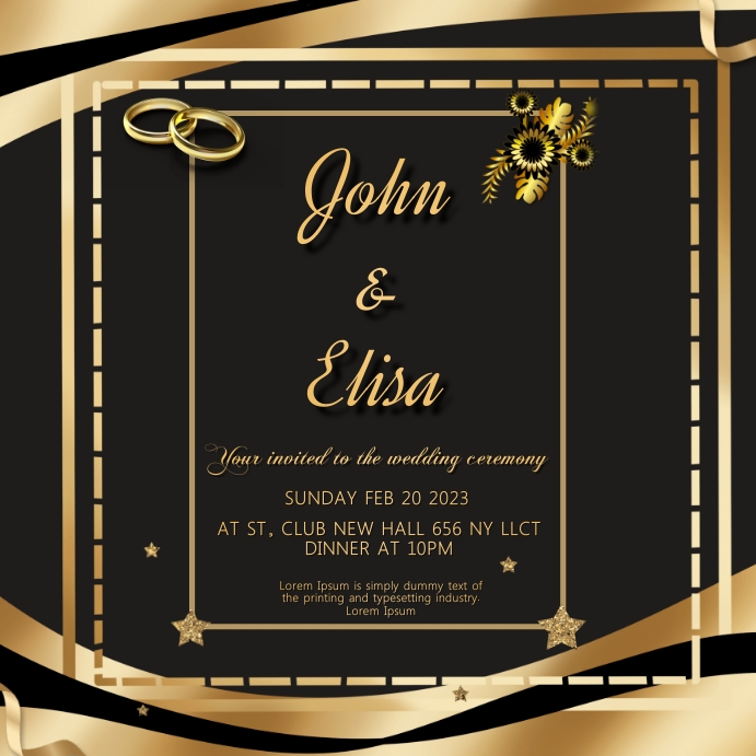 weeding card Template | PosterMyWall