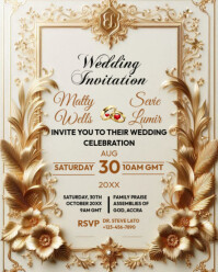 WEEDING INVITATION CARD Instagram Portrait template