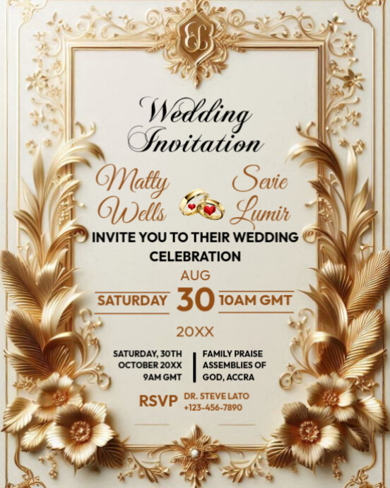 WEEDING INVITATION CARD Template | PosterMyWall