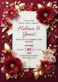 WEEDING INVITATION CARD Template | PosterMyWall