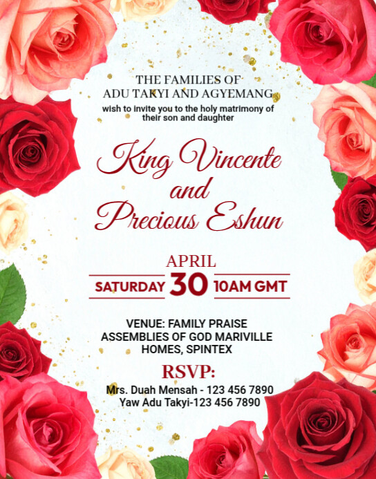 WEEDING INVITATION CARD Template | PosterMyWall