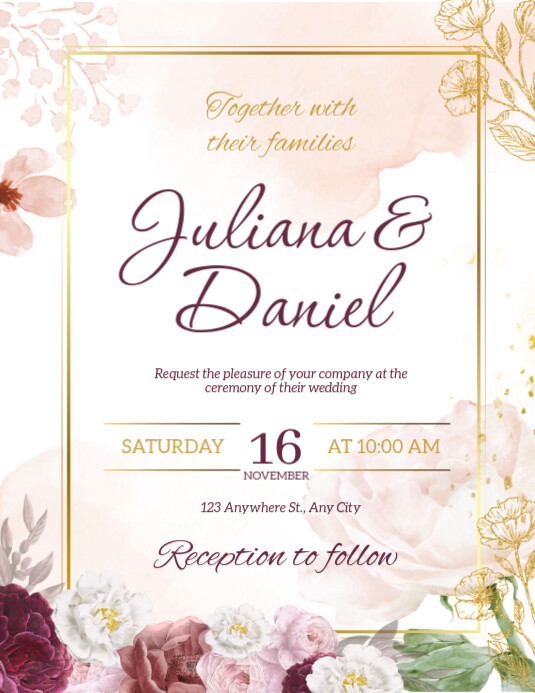 Weeding Invitation Template | PosterMyWall