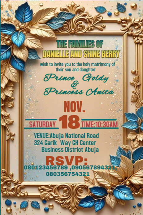 Weeding invitation poster design Template | PosterMyWall