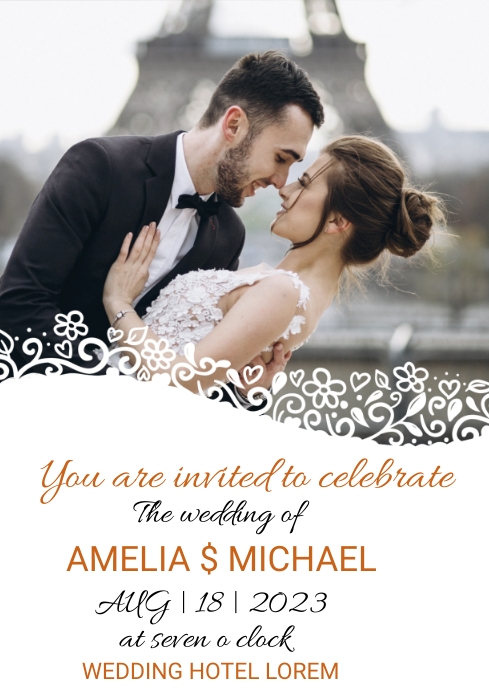 WEEDING INVITATION TEMPLATE | PosterMyWall