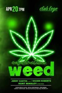 Weeds Celebration Plakat template