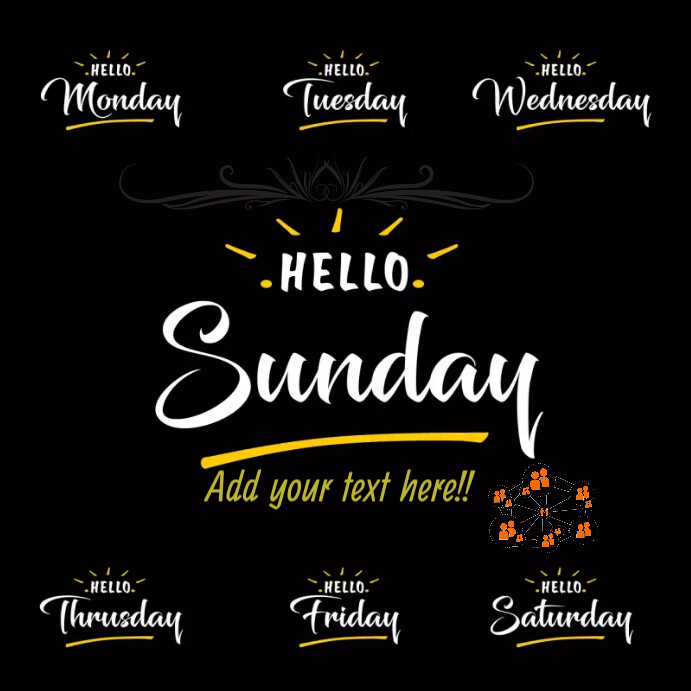 Week day poster template | PosterMyWall