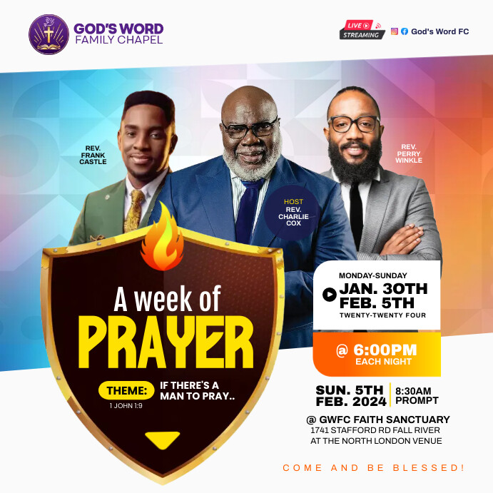Week Of Prayer Church Flyer PosterMyWall week-of-prayer-church-flyer-postermywall