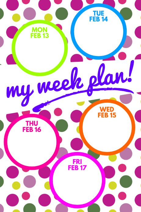 Week Plan Poster Template | PosterMyWall
