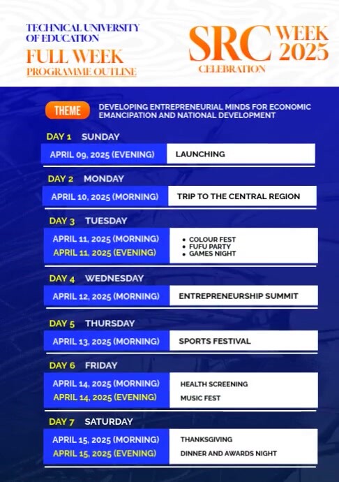 Copy of Week Programme Schedule A3 | PosterMyWall