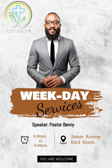 Weekday Service Modèle Weekday Services | PosterMyWall