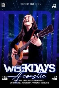 Weekend Acoustics Plakat template