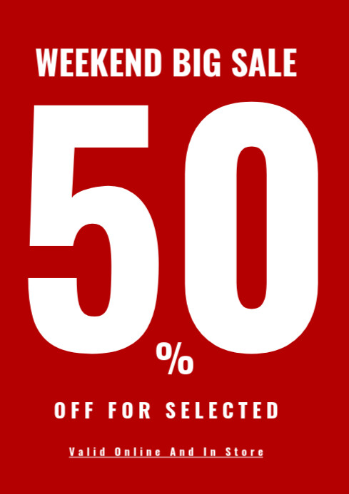 Weekend Big Sale Template | PosterMyWall