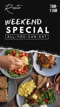 Weekend Brunch Historia de Instagram template