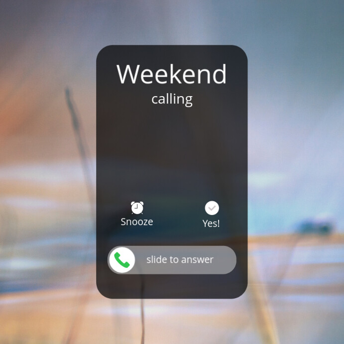 Weekend Calling Reminder Instagram Post Template | PosterMyWall