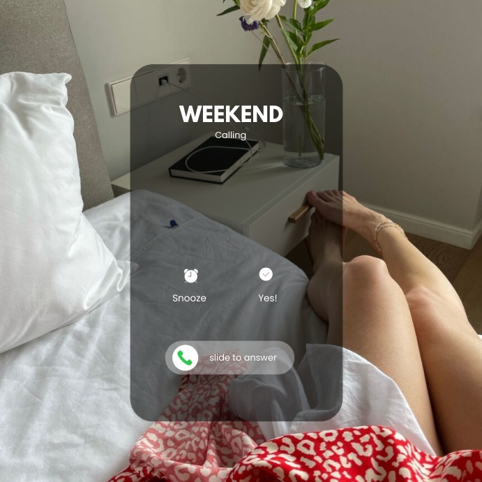 WEEKEND CALLING UI INSTAGRAM POST Template | PosterMyWall