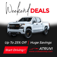 Weekend Car Sale Instagram Post Template | Auto Dealership Promotion | Vehicle Discount Ad