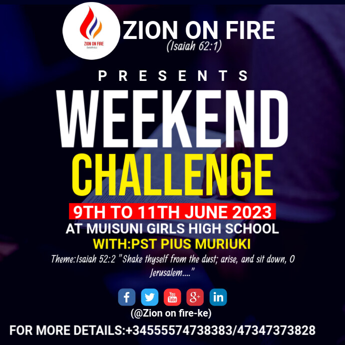 weekend challenge flyer template Instagram Post