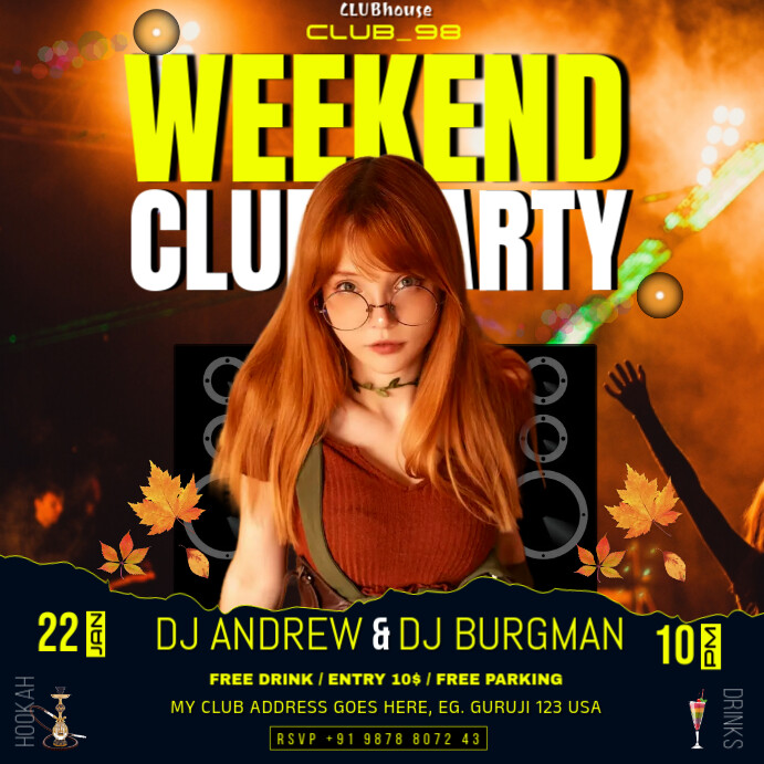 Copy of weekend club p-arty | PosterMyWall