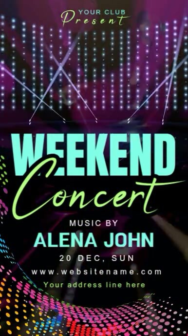Plantilla de Weekend Concert Template | PosterMyWall