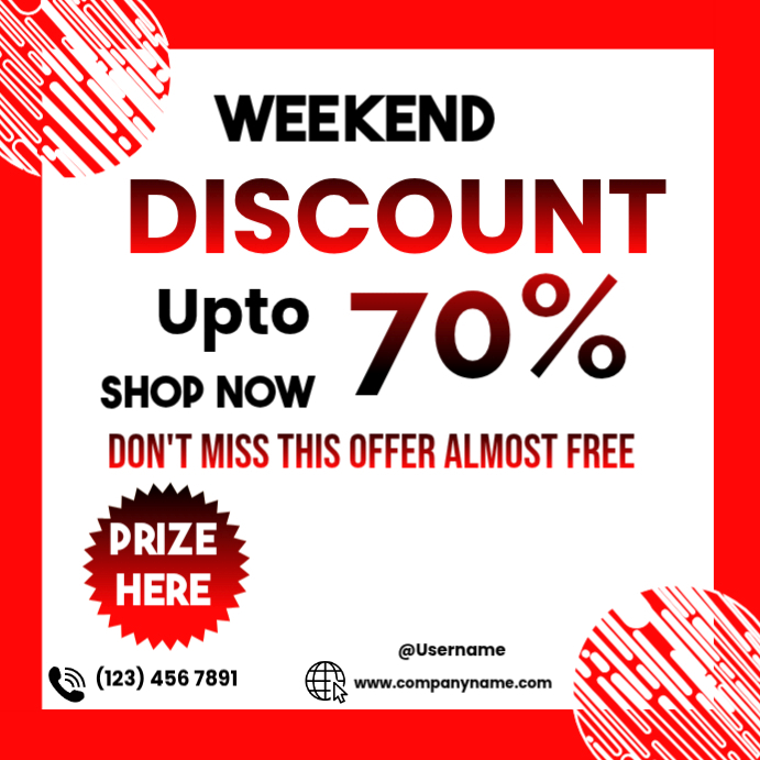 Plantilla de Weekend Discount Story | PosterMyWall