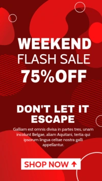 weekend flash sale advertising instagram stor template