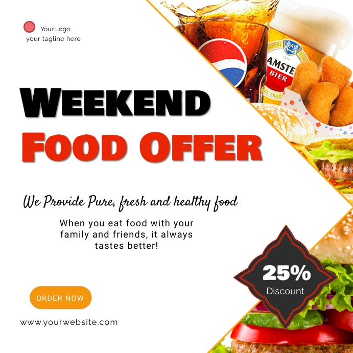 weekend Food Offer , discount Template | PosterMyWall