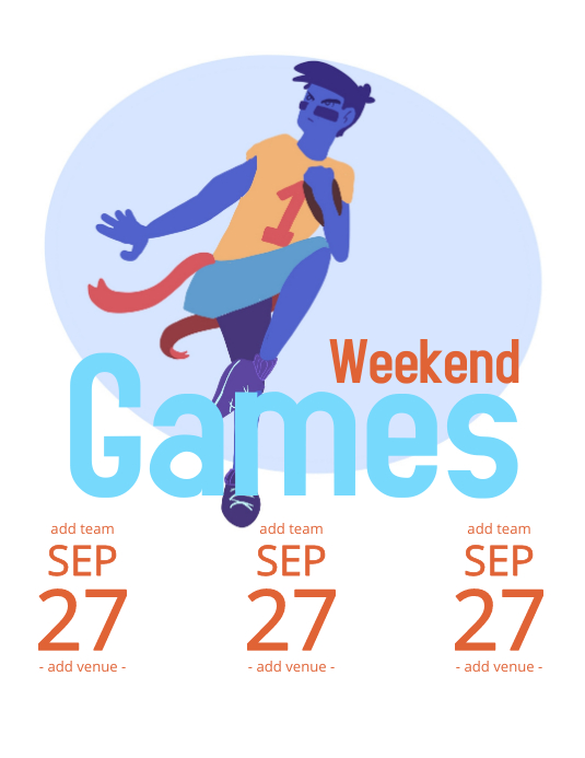Copy of Weekend Game Schedule | PosterMyWall