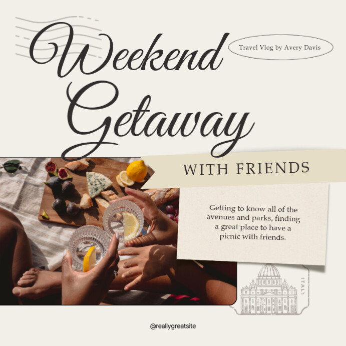 Weekend Getaway Instagram Post Templat | PosterMyWall