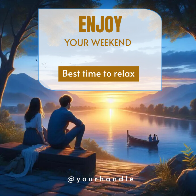 Weekend greeting for Instagram post template | PosterMyWall