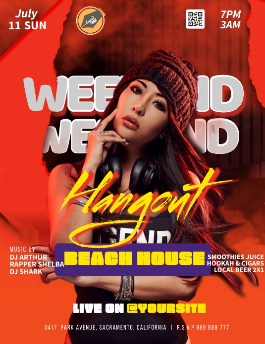 Copy of Weekend Hangout Template | PosterMyWall