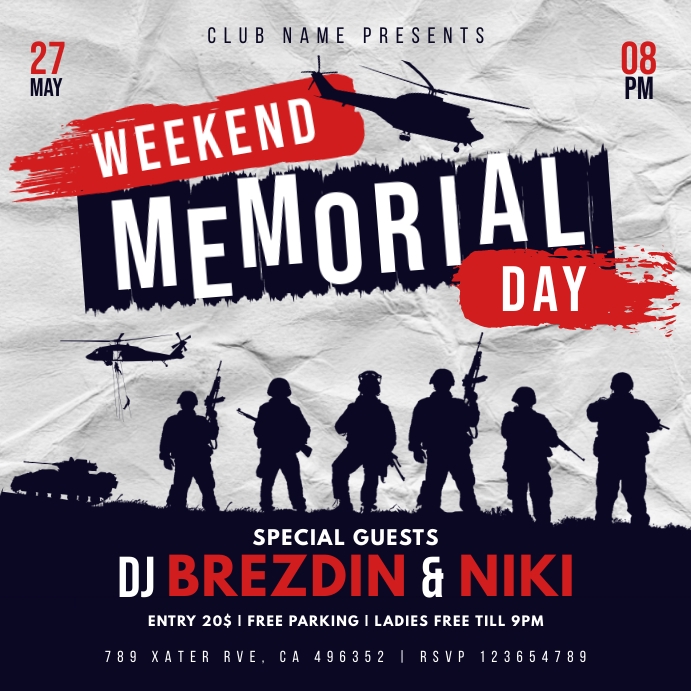 Plantilla de Weekend memorial day Instagram Post | PosterMyWall
