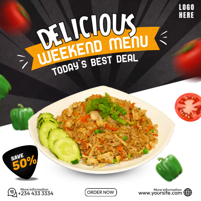 Weekend Menu Text Copy of Weekend Menu Ads | PosterMyWall