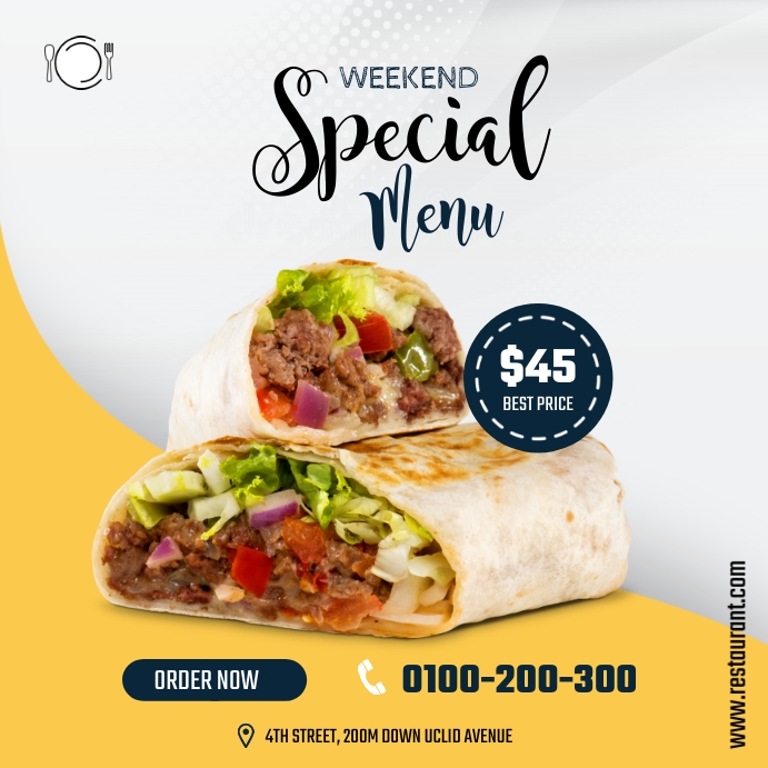 Weekend Set Menu Design Weekend menu Template | PosterMyWall