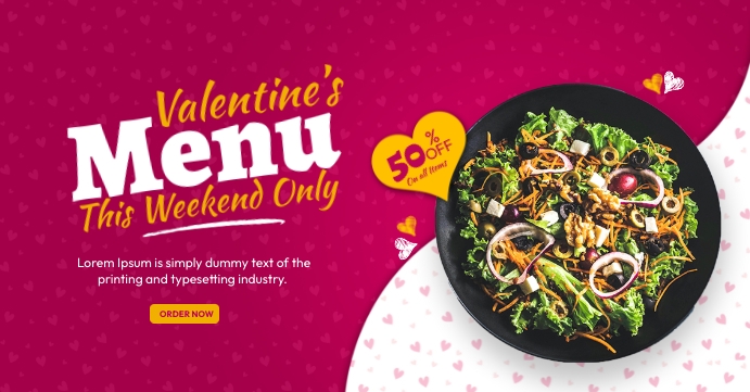 Weekend Menu Facebook-gebeurtenisomslag template