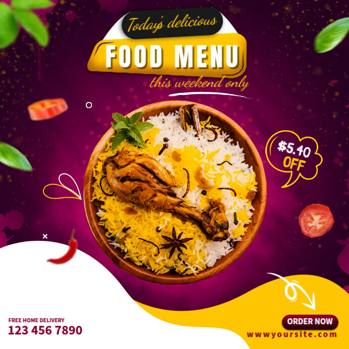 Menu Do Weekends Weekend Menu Flyer-Vorlage | PosterMyWall