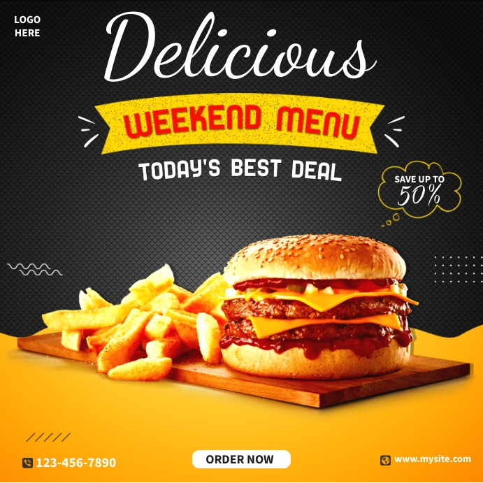 Weekend Set Menu Design Weekend Menu Template | PosterMyWall