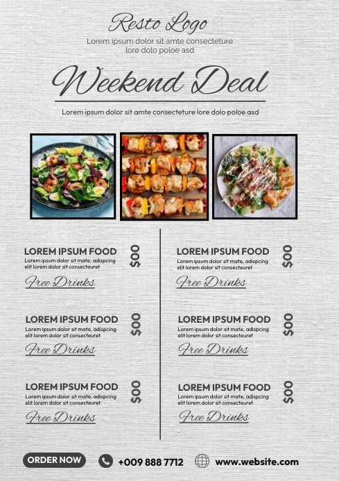 Weekend Menu Templates | PosterMyWall