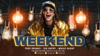 Weekend Music Party Blog Header template