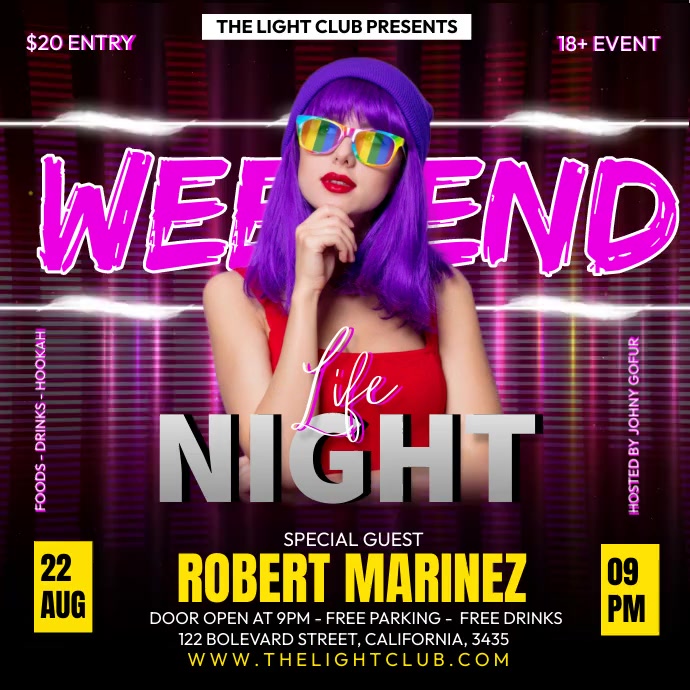 Weekend Night Instagram Video template