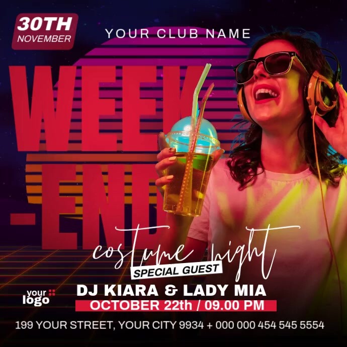 Plantilla de Weekend Night Party | PosterMyWall