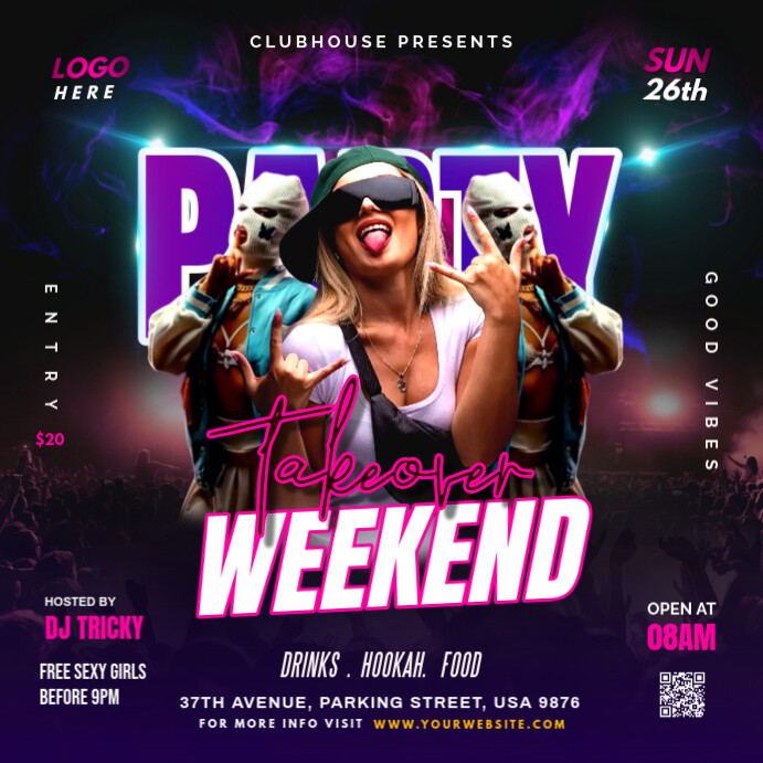 weekend night party Template | PosterMyWall