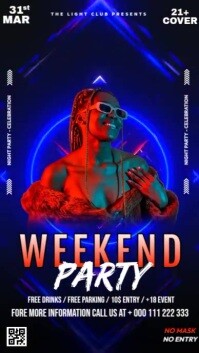 Weekend Club Party Video Template | PosterMyWall