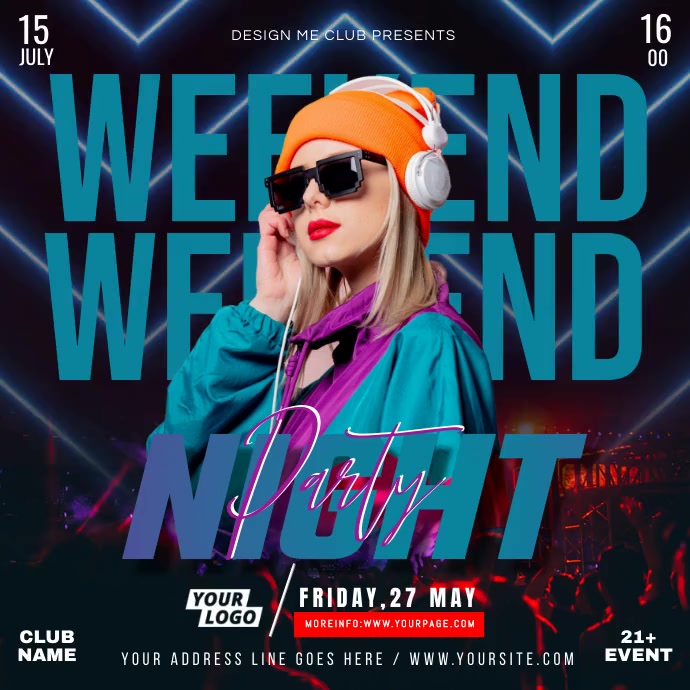 Weekend Night Party Video Templates Instagram Plasing