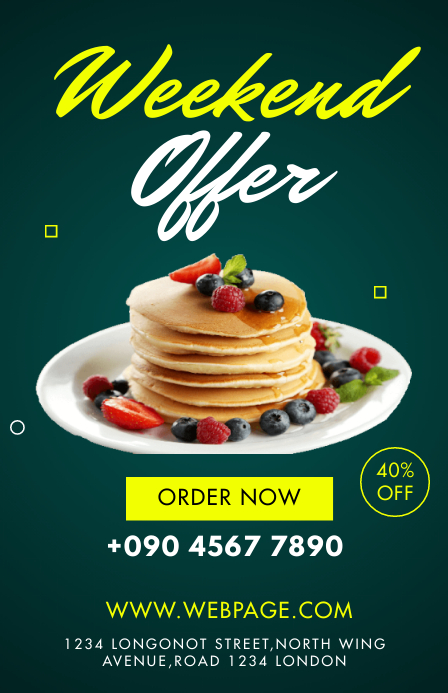 WEEKEND OFFER FLYER Tabloid template