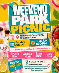 Weekend Park Picnic Event Flyer Instagram Portrait template
