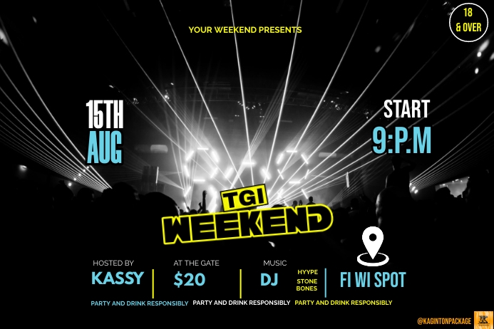 Weekend Party Flyer/Poster Template | PosterMyWall