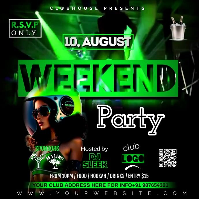 WEEKEND PARTY FLYER TEMPLATE DESIGN | PosterMyWall