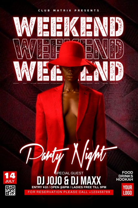 Weekend party night Template | PosterMyWall