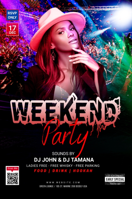 Weekend Party Poster Template | PosterMyWall